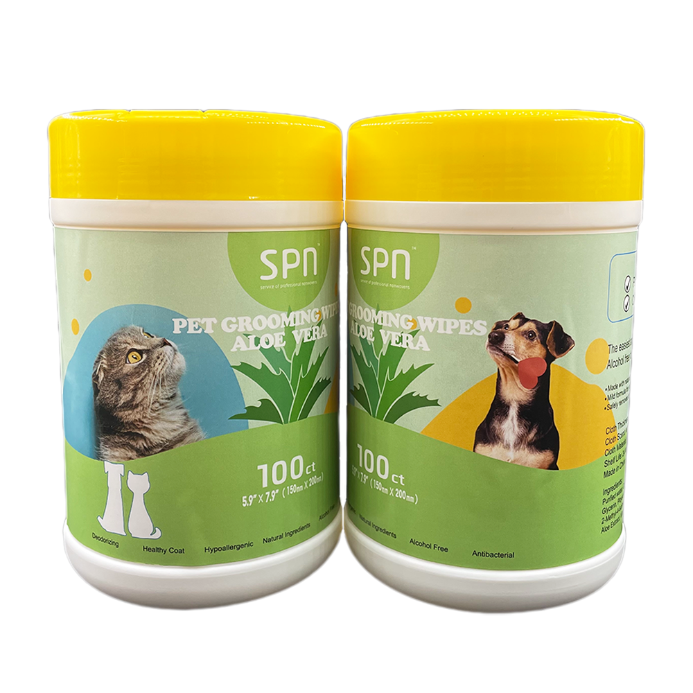 免冲洗宠物清洁湿巾适用于狗和猫清洁泪痕护理宠物湿巾